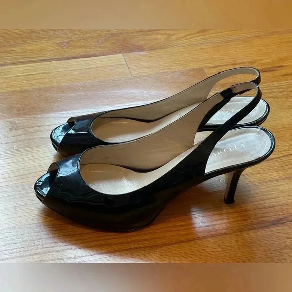 Marella Slingback Peep Toe Patent Leather Heel size 36 - Picture 1 of 12